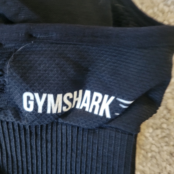 Gymshark Tee Back Padded Sports Bra Black Size XS - Picture 6 of 8